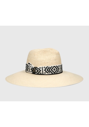 Borsalino Sophie Panama Semicrochet Patterned Hatband