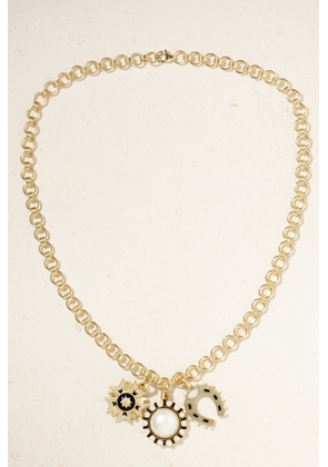 Storrow - Libby, Holly, Florence + Everett 14-karat Gold, Multi-stone And Enamel Necklace - One size