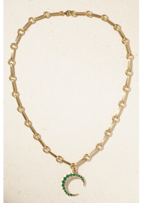 Storrow - Estelle + Ernie 14-karat Gold, Emerald And Diamond Necklace - One size