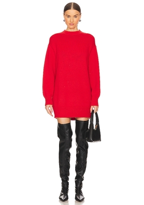 L'Academie Manal Sweater Dress in Red. Size M, S, XL, XS.