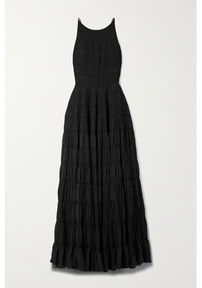 Aje - Rosewood Tiered Shirred Chiffon Gown - Black - UK 4,UK 6,UK 8,UK 10,UK 12,UK 14,UK 16