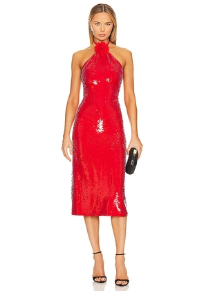 Le Superbe Kaia Botanica Sequin Dress in Red. Size 12, 2.