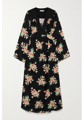 RIXO - Anela Floral-print Crepe Midi Dress - Black - UK 6,UK 8,UK 10,UK 12,UK 14,UK 16,UK 18,UK 20