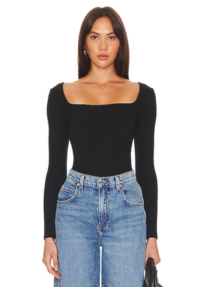 LSPACE Amore Bodysuit in Black. Size M, S, XL, XS.