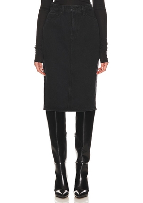 PAIGE Siren Midi Skirt in Black. Size 27, 28.