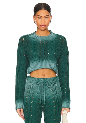 Lovers and Friends Jelissa Ombre Sweater in Dark Green. Size M, S, XL, XS, XXS.