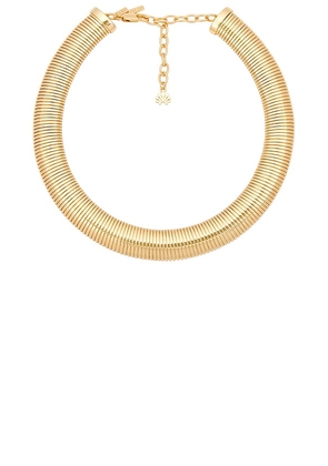 Lele Sadoughi Snake Chain Necklace in Metallic Gold.