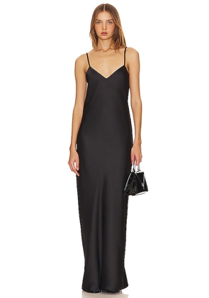Norma Kamali Bias Slip Gown in Black. Size M, XL.