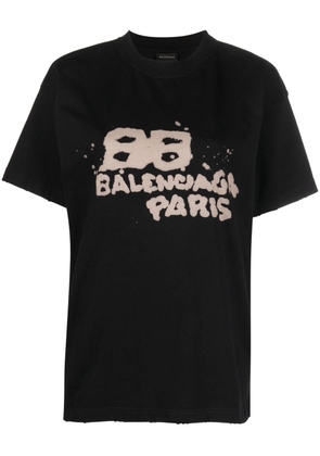 Balenciaga Hand Drawn BB Icon T-shirt - Black