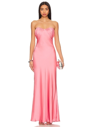 MISHA Livia Maxi Dress in Pink. Size M, S, XXL.