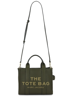 Marc Jacobs The Leather Small Tote in Dark Green.