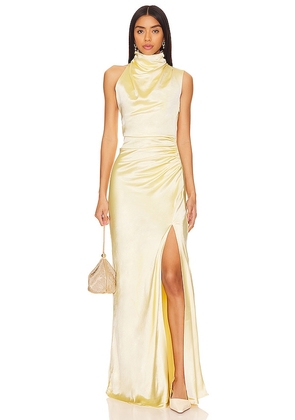 MISHA Costantina Gown in Yellow. Size M, S, XS, XXS.