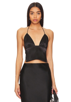 MORE TO COME Alana Halter Top in Black. Size M, XL.
