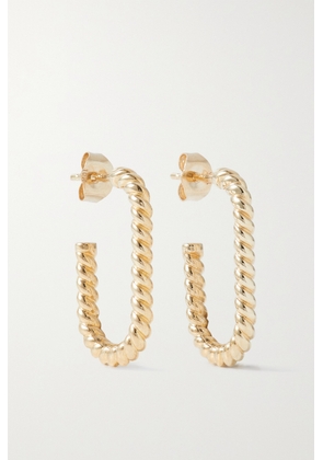 STONE AND STRAND - Twist 10-karat Gold Hoop Earrings - One size