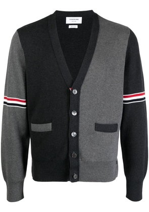 Thom Browne colour-block cotton cardigan - Grey