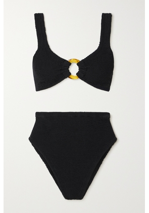 Hunza G - Nadine Seersucker Bikini - Black - One size