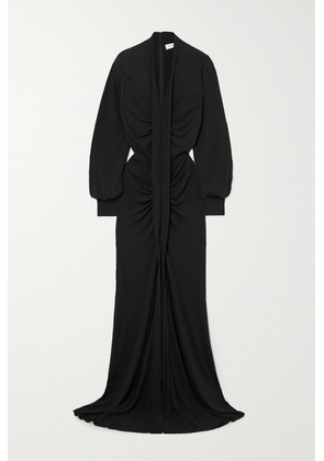 Christopher Esber - Gathered Draped Jersey Maxi Dress - Black - UK 6,UK 8,UK 10,UK 12,UK 14