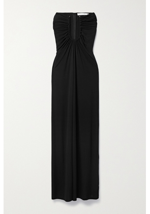 Christopher Esber - Arced Palm Strapless Gathered Jersey Maxi Dress - Black - UK 6,UK 8,UK 10,UK 12,UK 14