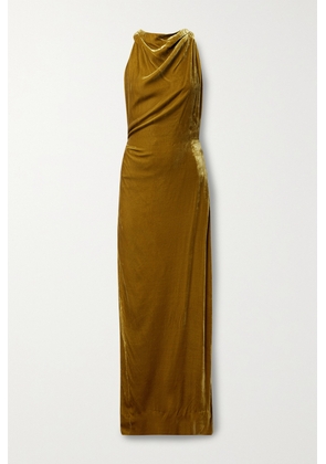 Proenza Schouler - Twisted Open-back Velvet Gown - Yellow - US0,US2,US4,US6,US8,US12