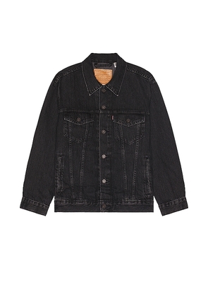 LEVI'S Relaxed Fit Trucker Jacket in Black. Size XL/1X.