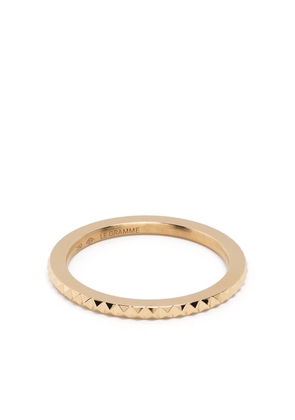 Le Gramme 18kt yellow gold 3g pyramid guilloche ring