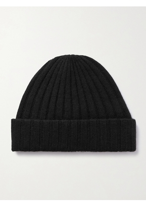 TOTEME - Ribbed Cashmere Beanie - Black - One size