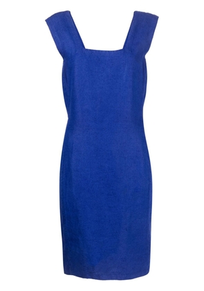 Versace Pre-Owned 1970s sleeveless linen dress - Blue