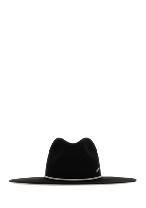 Borsalino Black Felt Alessandria Hat
