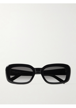 SAINT LAURENT Eyewear - Rectangular-frame Recycled Acetate Sunglasses - Black - One size