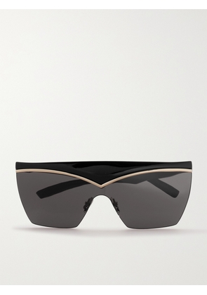 SAINT LAURENT Eyewear - D-frame Gold-tone And Acetate Sunglasses - Black - One size