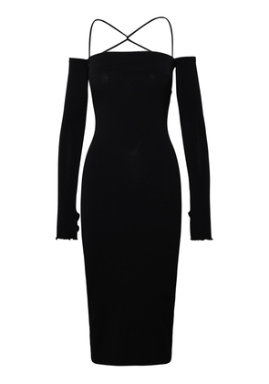 The Andamane Maddy Black Polyester Dress