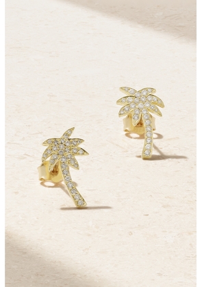 Jennifer Meyer - Mini Palm Tree 18-karat Gold Diamonds Earrings - One size