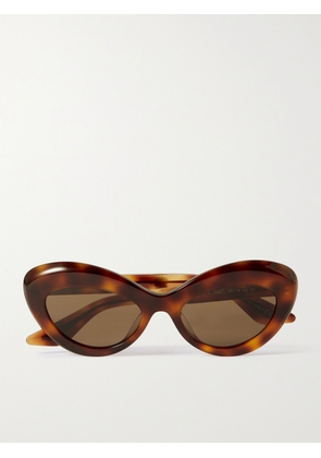 Oliver Peoples - + Khaite 1968c Oval-frame Tortoiseshell Acetate And Gold-tone Sunglasses - Brown - One size