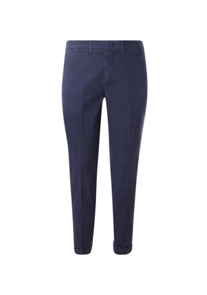 Fay Navy Blue Capri Cotton Trousers Pants