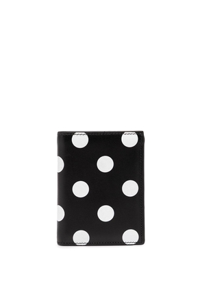 Comme Des Garçons Wallet polka dot-print leather cardholder - Black