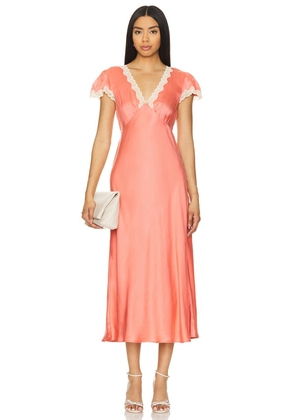 RIXO Clarice Dress in Coral. Size M, XL, XS.
