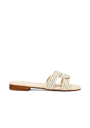 Kaanas Olas Corded Infinity Sandal in Cream. Size 11, 5, 6, 7, 8, 9.