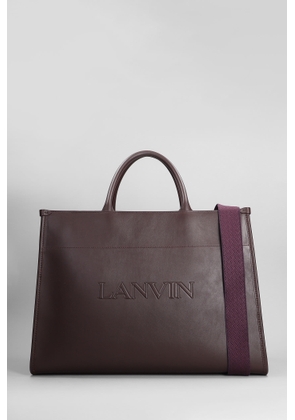 Lanvin Tote In Viola Leather
