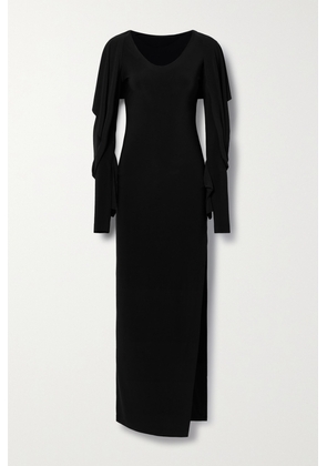 Norma Kamali - Hooded Cutout Stretch-jersey Maxi Dress - Black - xx small,x small,small,medium,large,x large