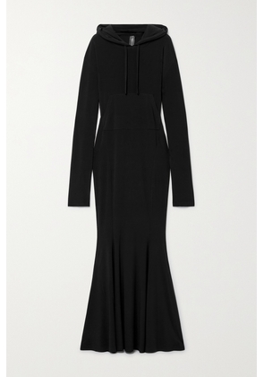 Norma Kamali - Hooded Stretch-jersey Maxi Dress - Black - xx small,x small,small,medium,large,x large