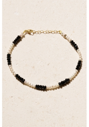 JIA JIA - Gold, Tourmaline And Pearl Bracelet - Black - One size