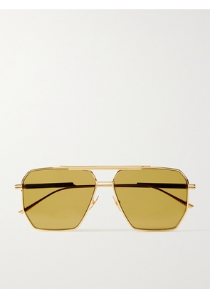 Bottega Veneta Eyewear - Aviator-style Gold-tone Sunglasses - One size