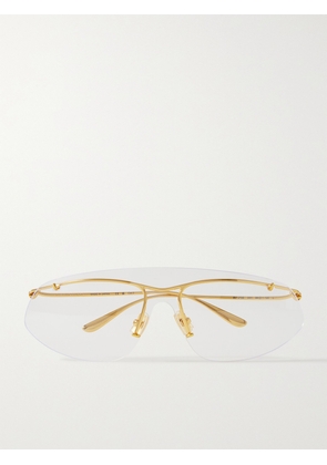 Bottega Veneta Eyewear - Rimless D-frame Gold-tone Optical Glasses - One size