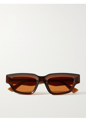 Bottega Veneta Eyewear - Rectangular-frame Acetate Sunglasses - Brown - One size