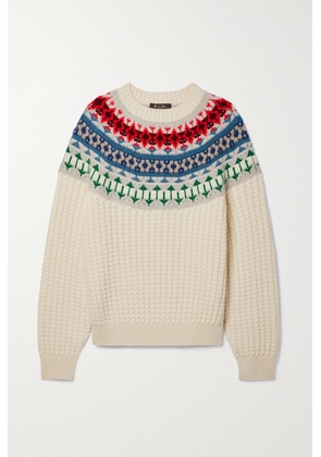 Loro Piana - Noel Fair Isle Cable-knit Cashmere Sweater - Multi - x small,small,medium,large,x large