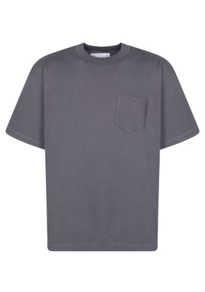 Sacai Grey Cotton T-Shirt