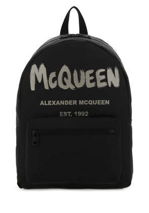 Alexander Mcqueen Black Canvas Metropolitan Backpack