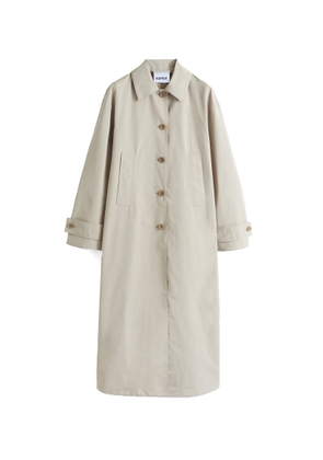 Aspesi Long Beige Trench Coat With Buttons