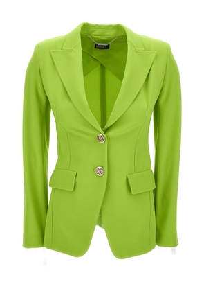 Green Single-Breasted Blazer In Stretch Fabric Woman Liu-Jo