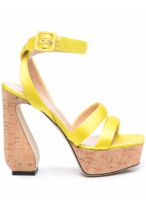 Si Rossi Antonia satin sandals - Yellow